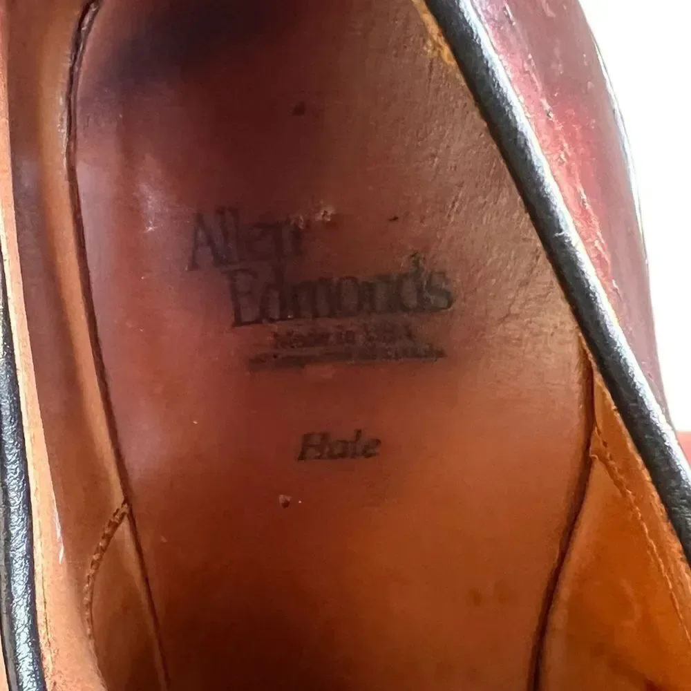 Allen Edmonds Hale Men's Brown Leather Cap Toe Lace Up Dress Shoes Size 10.5